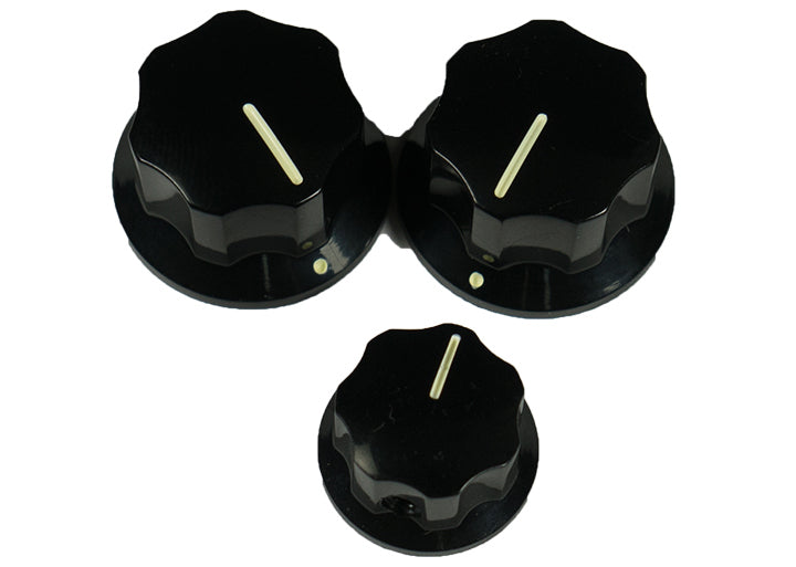 ObsidianWire Store | Traditional Vintage Knobs for J / Jazz Bass® (Black) by Obsidian Wire | 12.99